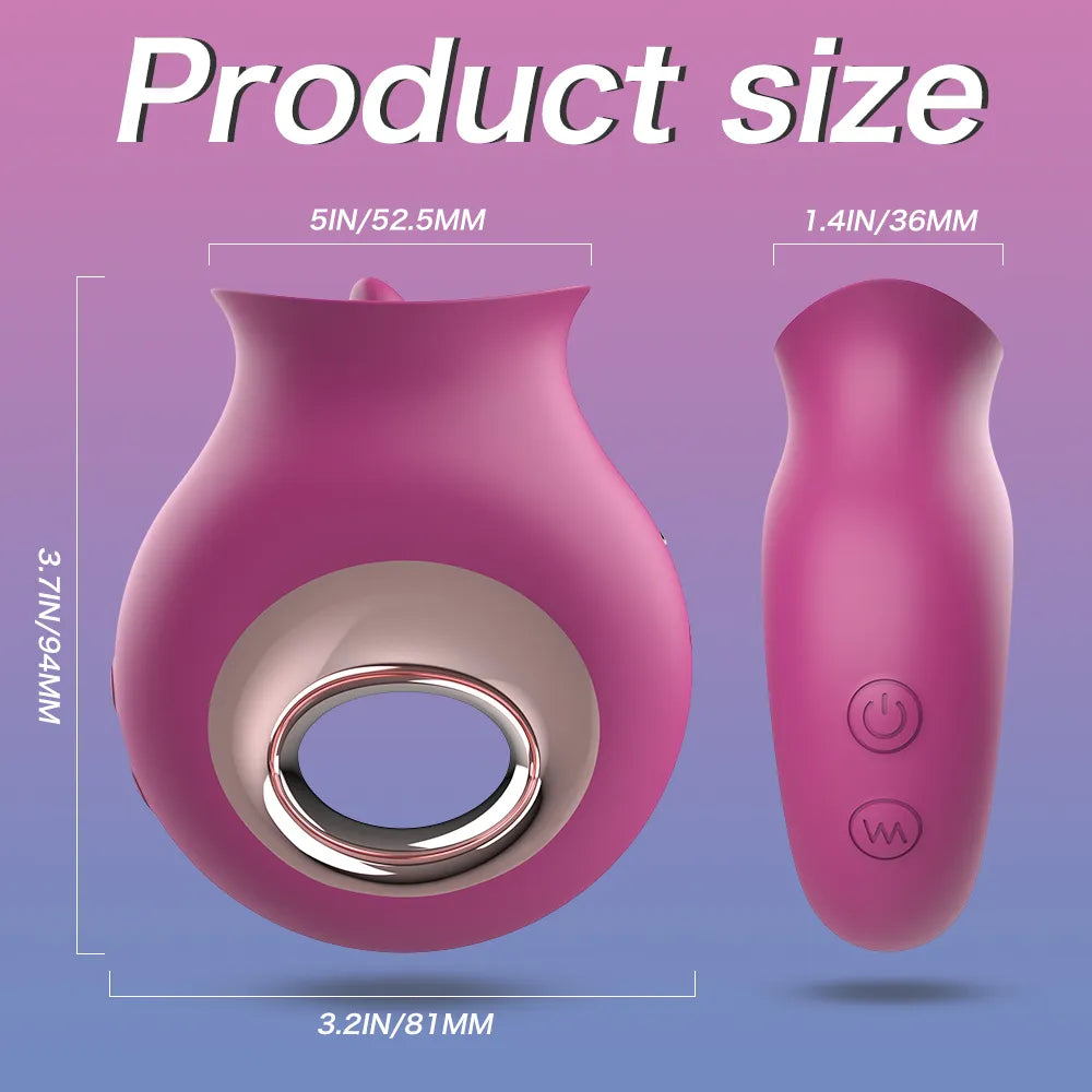 Vibrator til kvinder G-Spot Licking Dildo Clit Nipple Stimulator