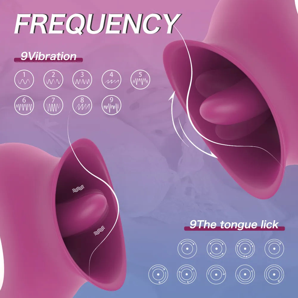 Vibrator til kvinder G-Spot Licking Dildo Clit Nipple Stimulator