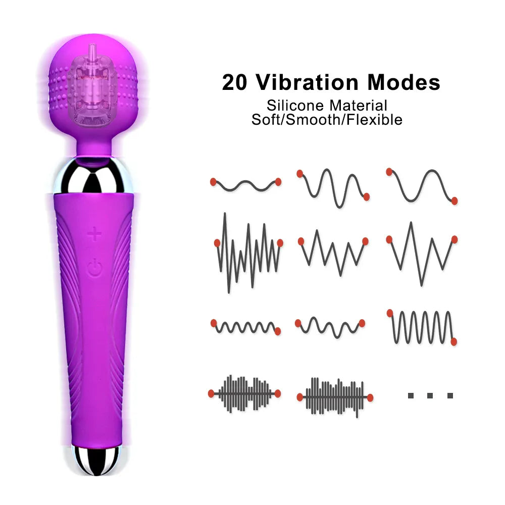 Trådløs dildoer AV Vibrator Tryllestav til kvinder Klitorisstimulator USB genopladelig til voksne 18