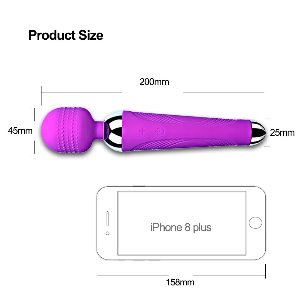 Trådløs dildoer AV Vibrator Tryllestav til kvinder Klitorisstimulator USB genopladelig til voksne 18